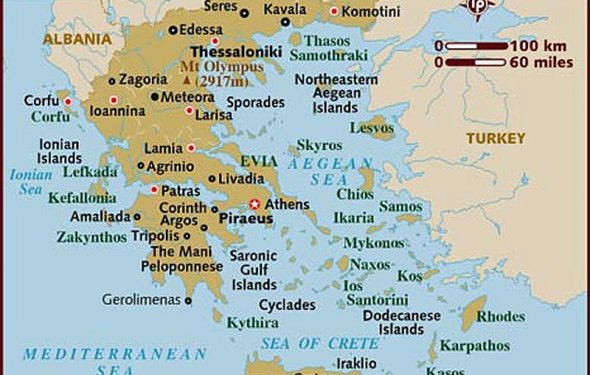 греция санторини карта