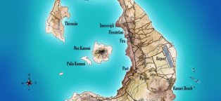 Остров Санторини на Карте